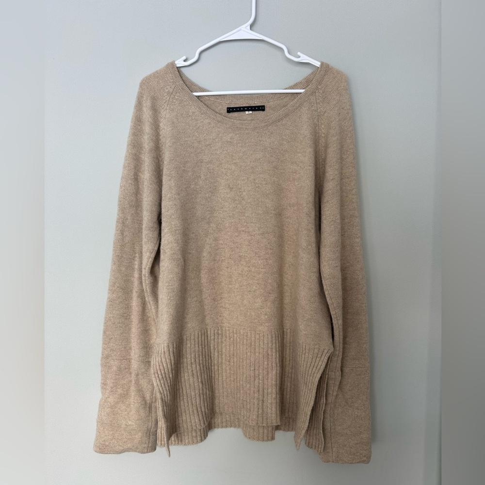 100% Cashmere Beige Sweater, Small!